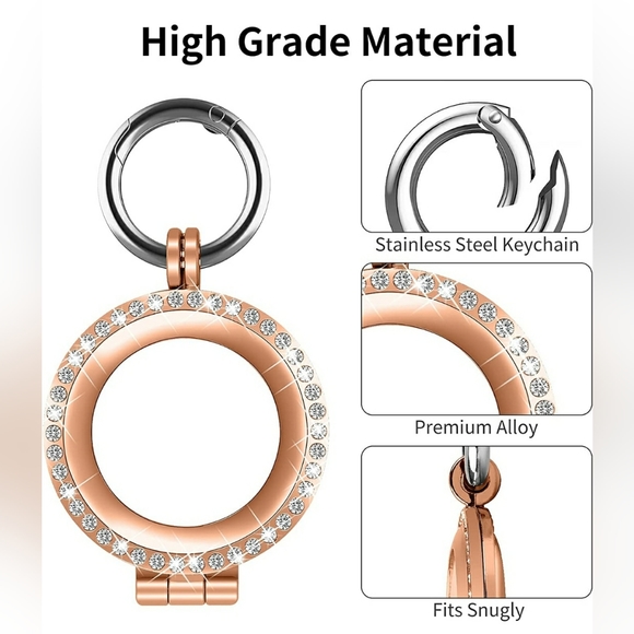 Bling Metal Case Compatible with Apple New AirTag 2021  - Picture 2 of 11